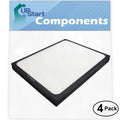 4-Pack Replacement for Blueair 203C Air Purifier Filter - suitable with Blueair 200 & 300 Air Filter