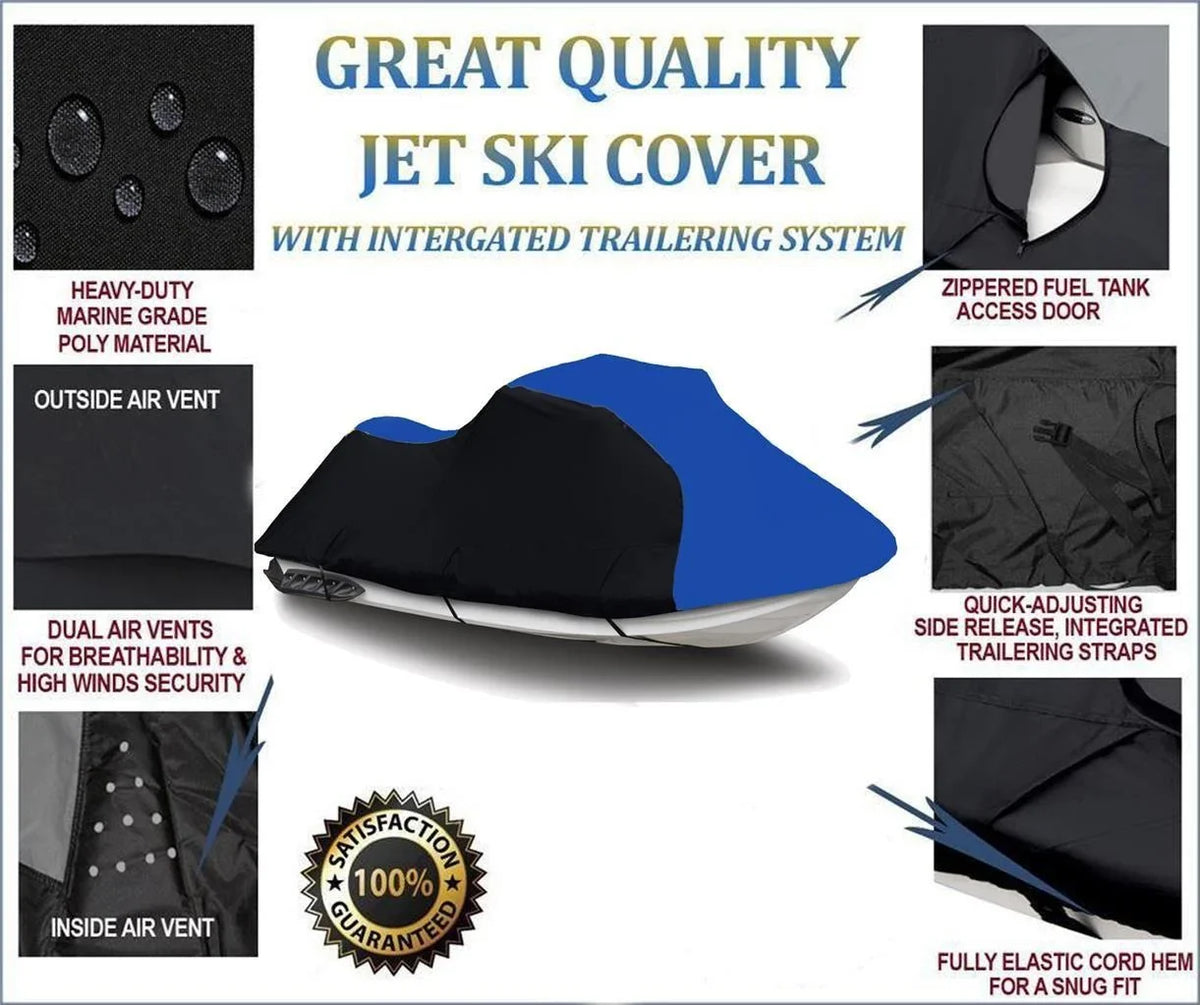 BLACK / BLUE HEAVY-DUTY shield suitable for KAWASAKI STX 1100 1997 1998 1999 Jet Ski Trailerable shield