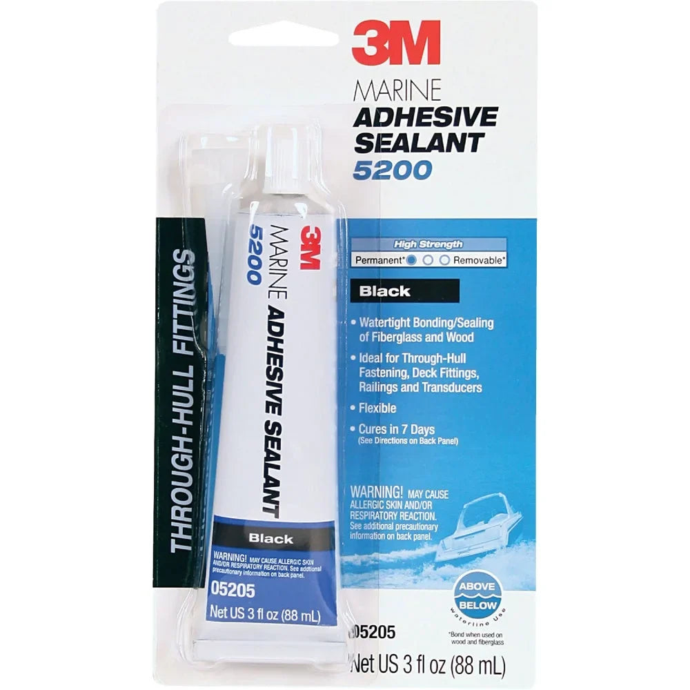 Black Marine Adhesive Sealant 5200. 1 PK, 3M 3 Oz