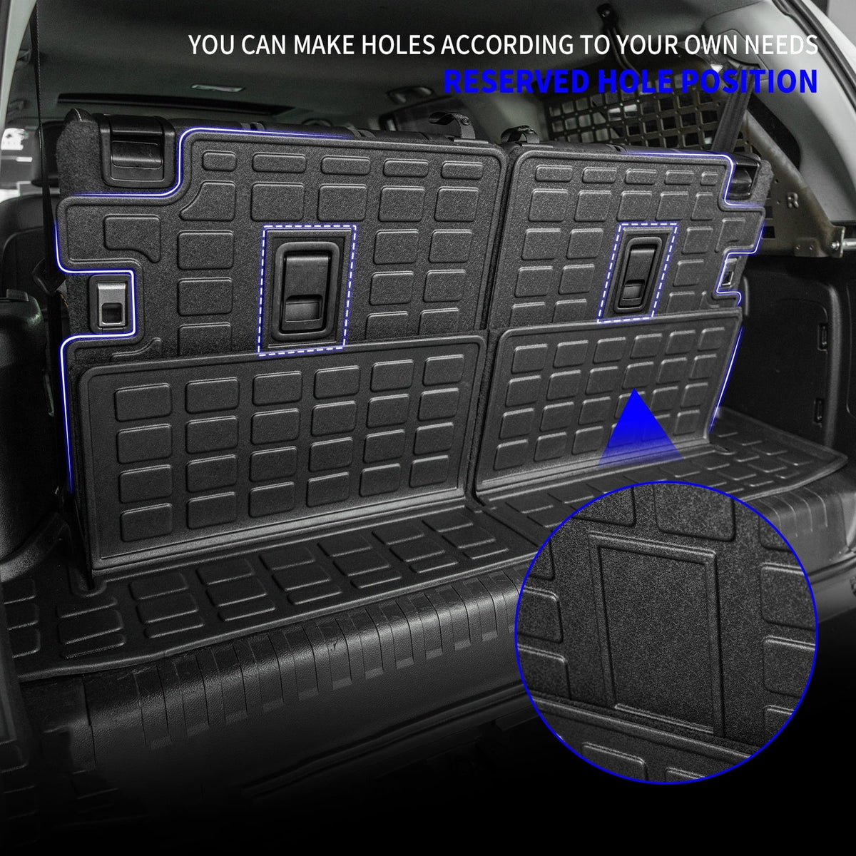 Fit 2010-2023  4Runner 7 Seats Trunk Mat Cargo Liner 4 Runner Accessories (Fit 2nd&3rd Row)