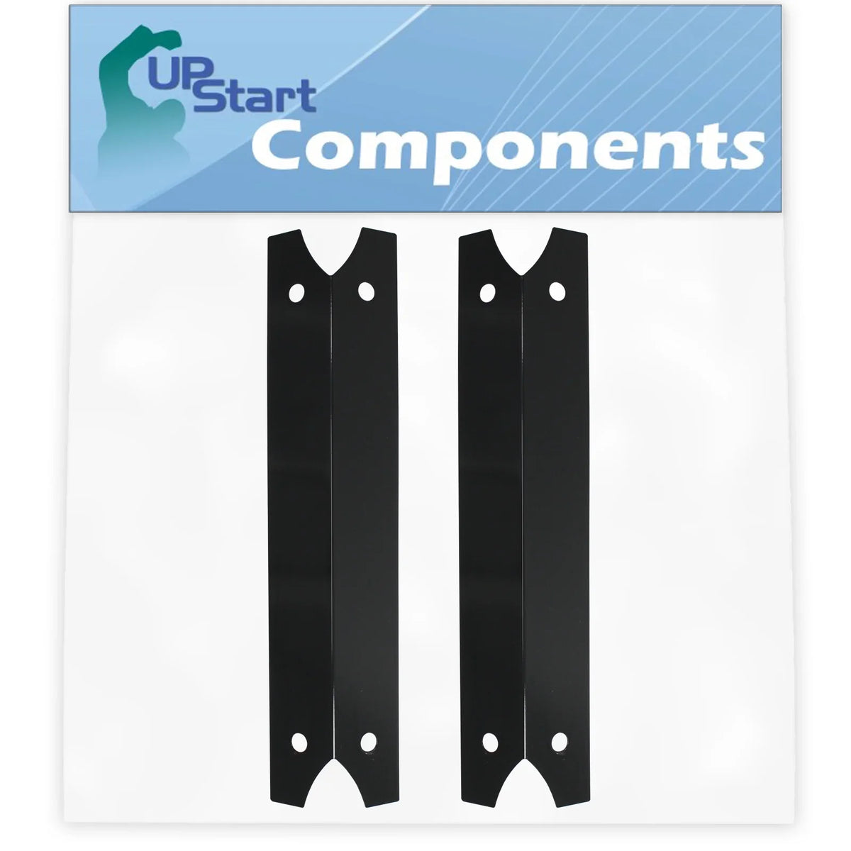 2-Pack BBQ Grill Heat Shield Plate Tent Replacement Parts for Charmglow 810-7600-S - appropriate Barbeque Porcelain Steel Flame Tamer, Flavorizer Bar, Vaporizer Bar, Burner shield 17 3/4"