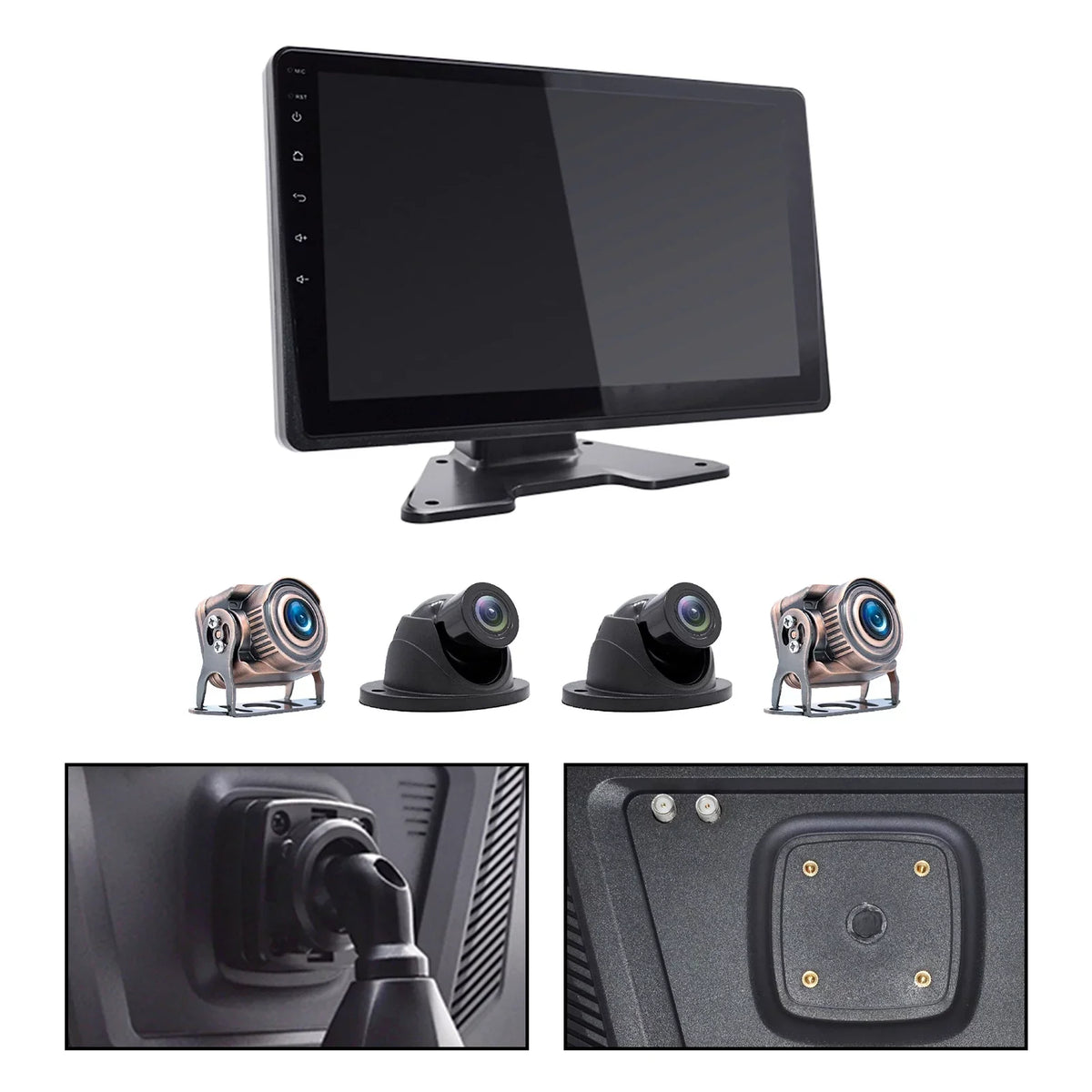 10.1"Monitor DVR Driving Video Recorder Touch Screen GPS for RV Truck Bus Camera B