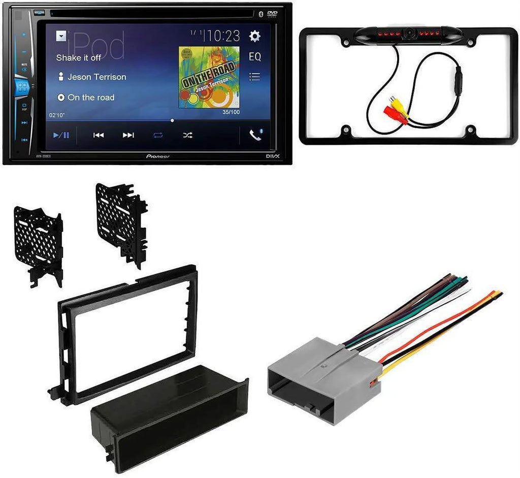 KIT395 Bundle with Pioneer Multimedia DVD Car Stereo and Installation Kit - for 2004-2008  F-150 /Bluetooth Touchscreen Radio - Backup Camera, Double Din Mounting Kit