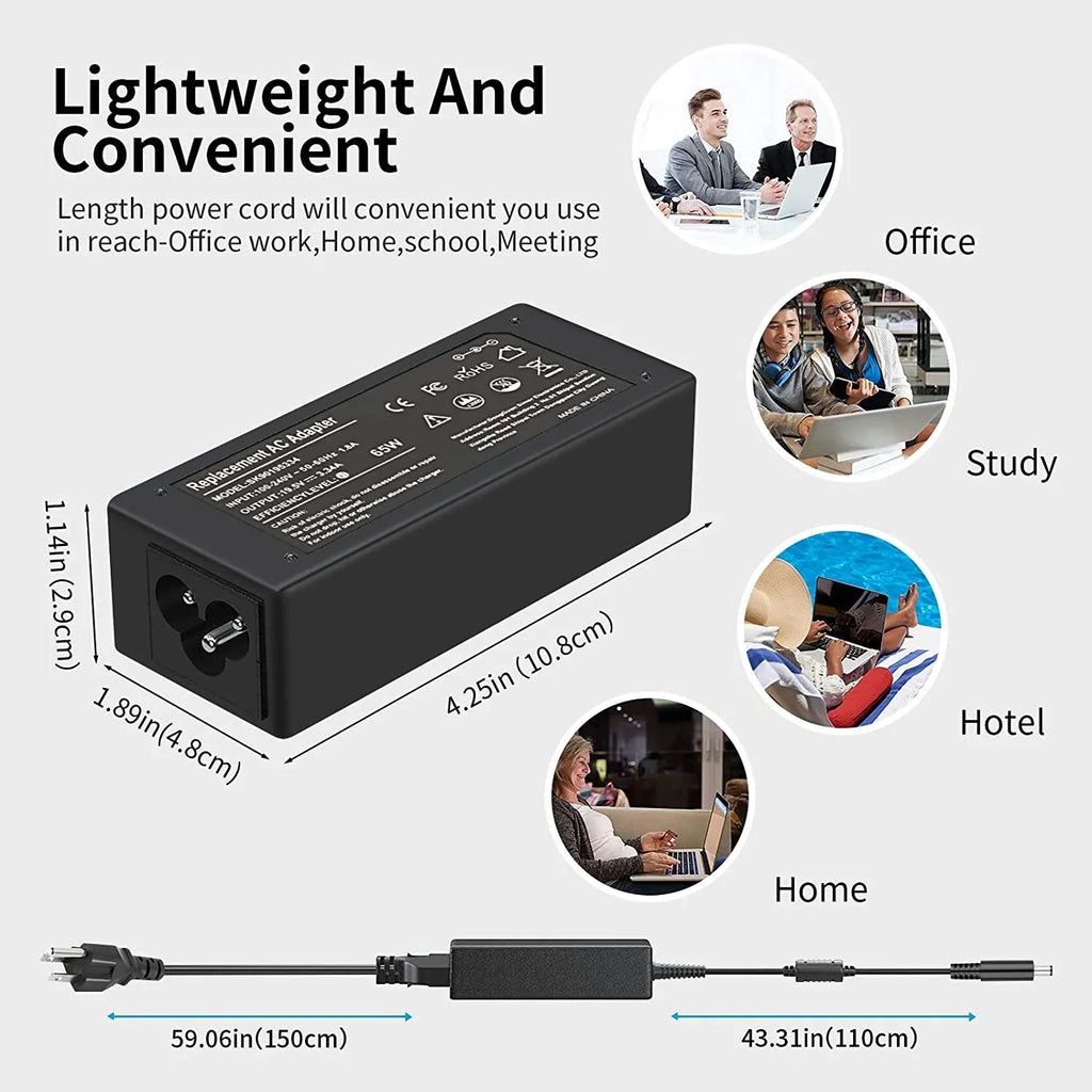New 65W/45W AC Charger for  Inspiron P51F P25T P24T P57G P58F P69G P54G P28E P66F P20T P75F P30E P32E P60G P55F