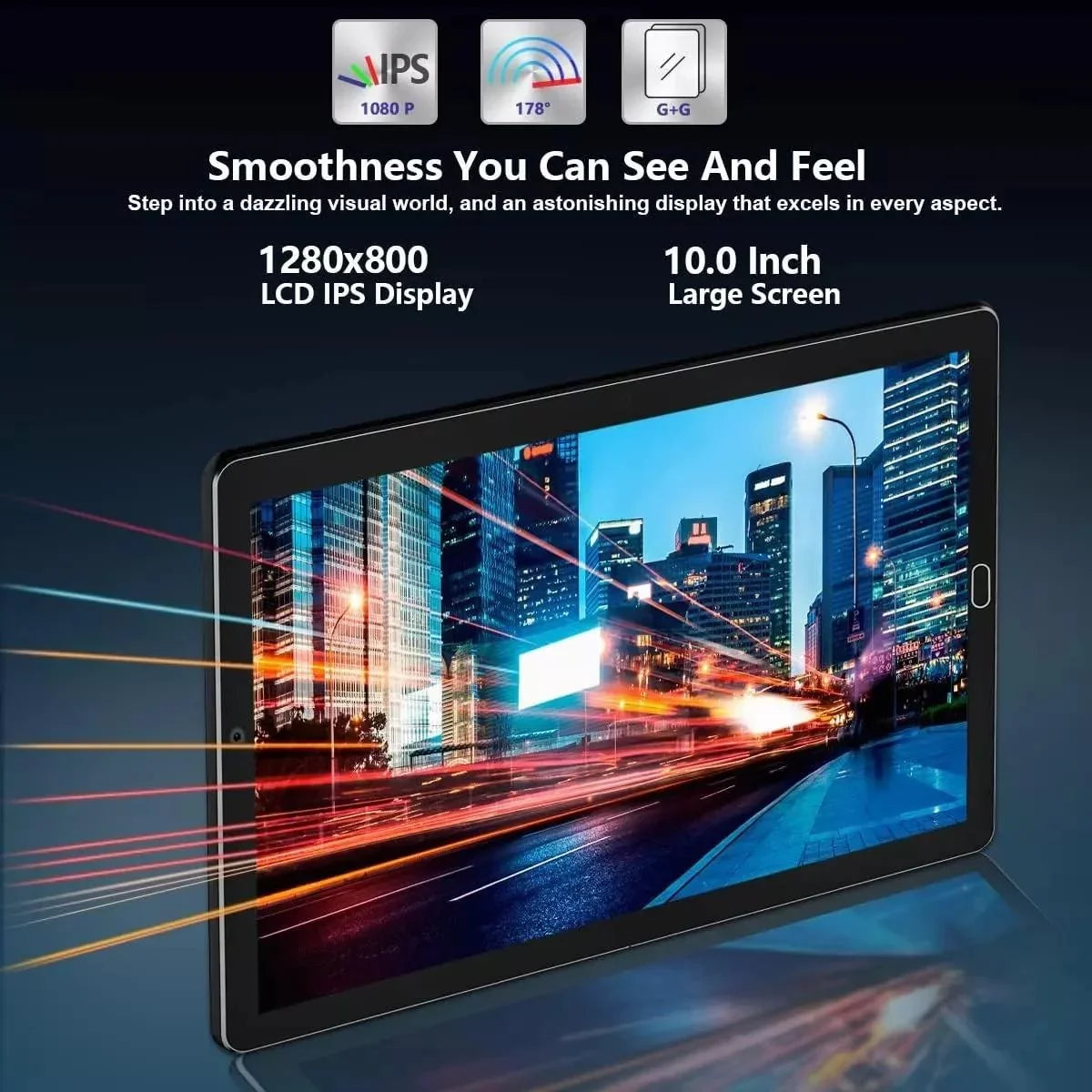 10 inch Tablet Android 11 Tablets  with Keyboard, 4GB RAM 64GB ROM 128GB Expand, 5G/2.4G Wi-Fi, HD IPS Display, 6000mAh Tablet PC with Case,Mouse,GMS Certified,Black