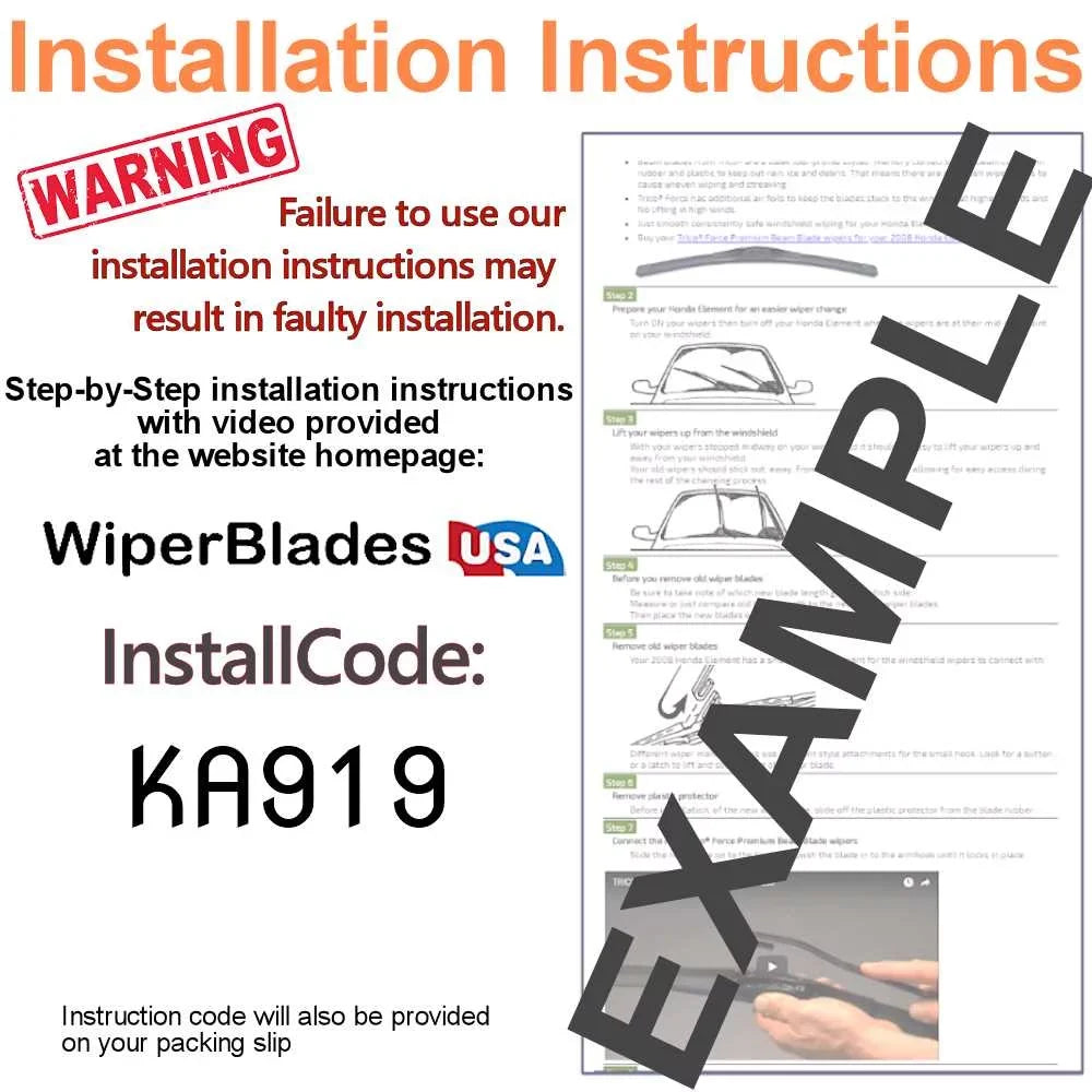 2018  Explorer Beam Blade Wipers (Set of 3) w/Rear Wiper