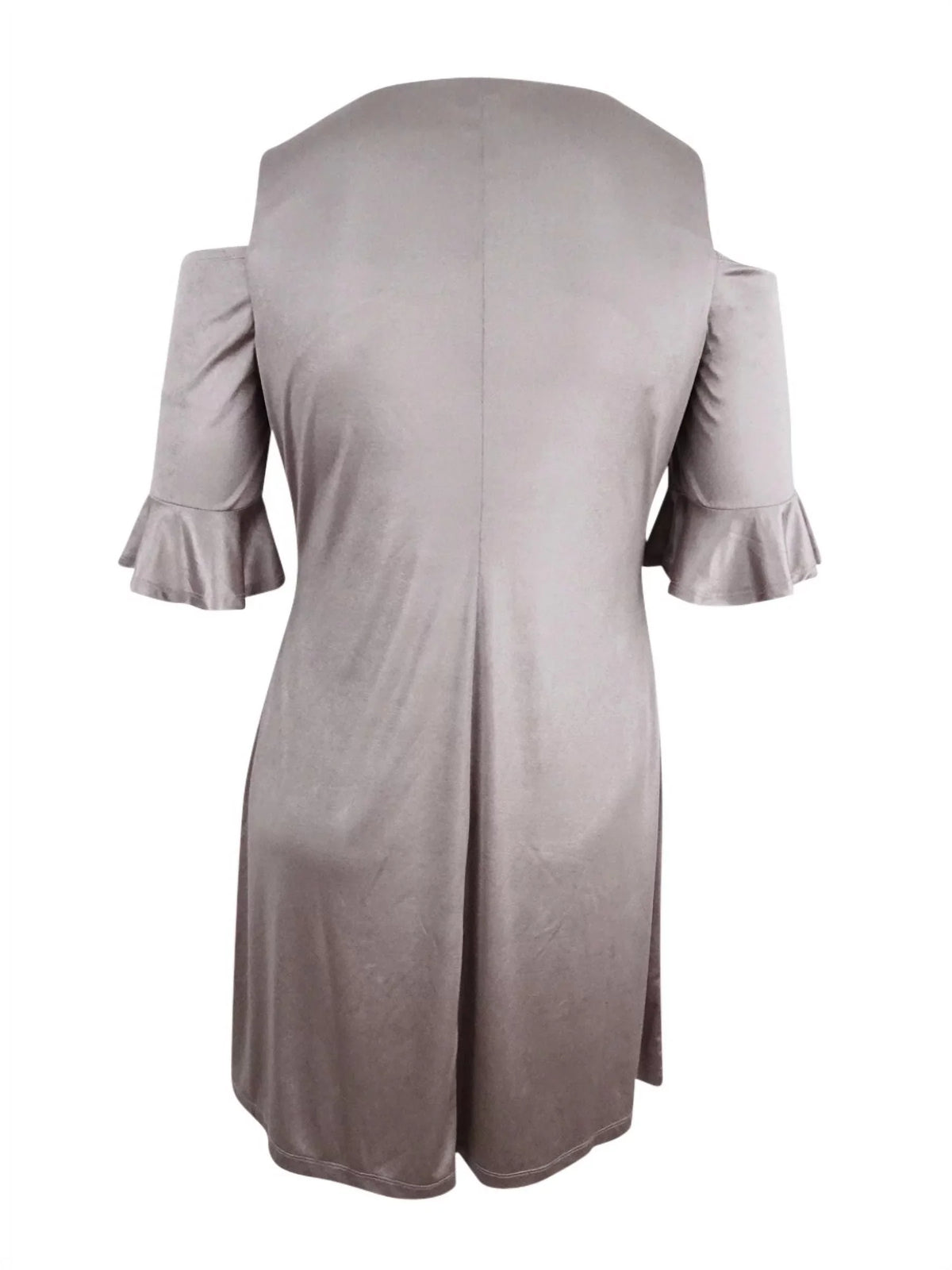 Tommy Hilfiger Womens Cold Shoulder Shift Dress, Metallic, 16