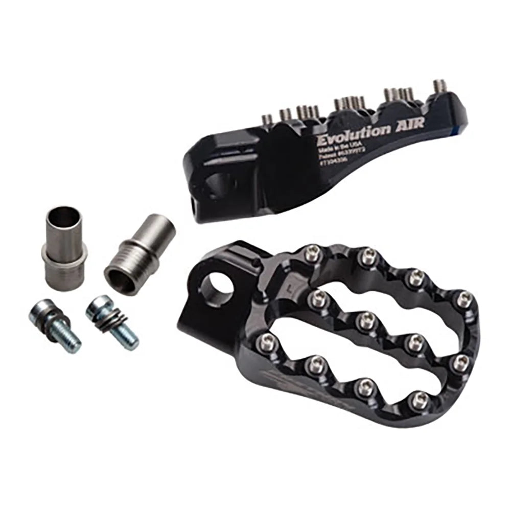 Fastway Evo Air Motorcycle Foot Pegs Kit Black suitable With Sherco 300 SEF-R Six Days 2017