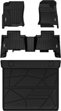 3W Floor Mats & Cargo Liner For Fit  4Runner 2013-2024/Lexus GX460 2014-2022 Custom Fit Floor Liners and Trunk Mat for 5 Seat 4Runner & GX460) 1st & 2nd Row Full Set Black Car Mats