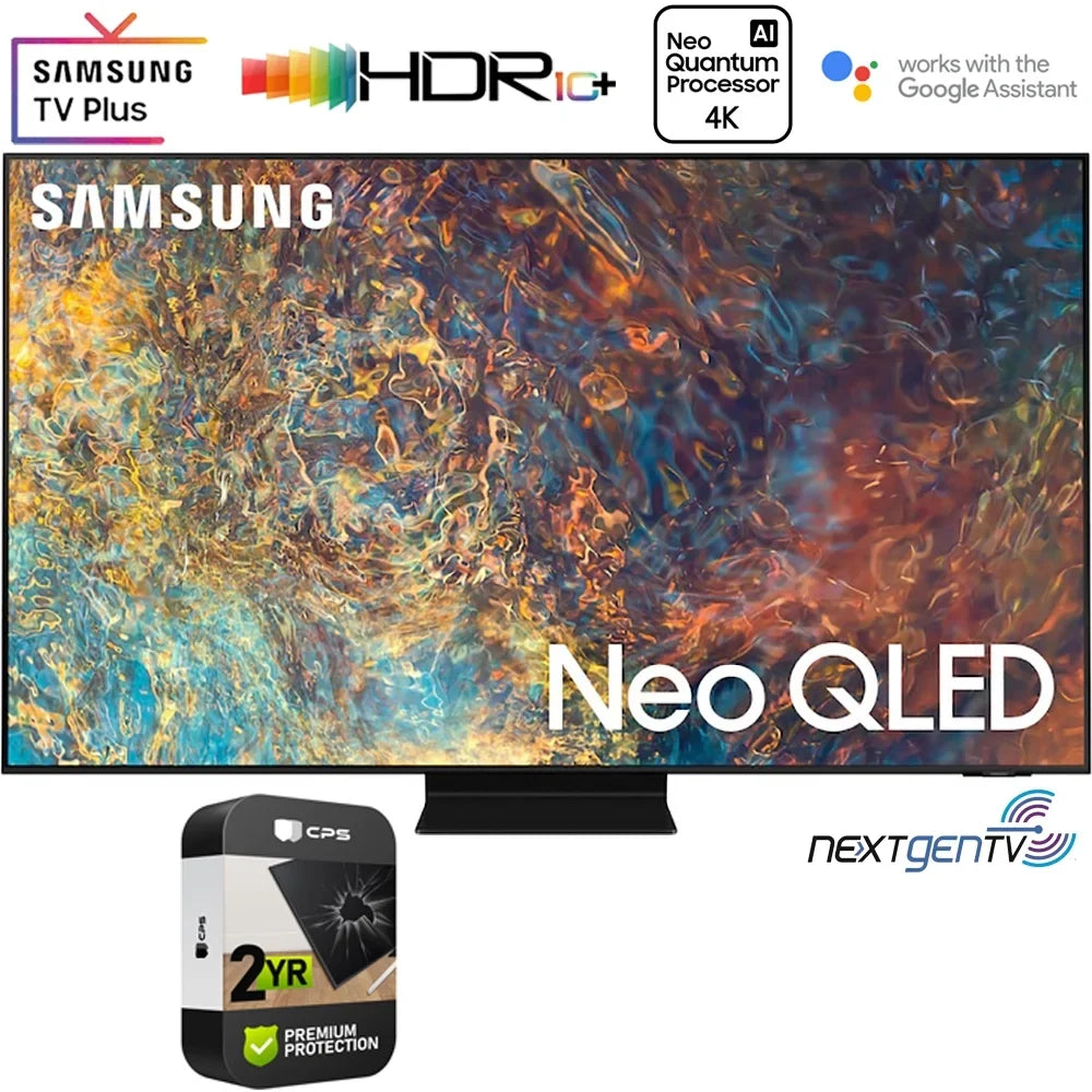 Restored  QN85QN90AA 85 inch Neo QLED 4K Smart TV (2021) Bundle with 2 Year Premium Extended Protection Plan (Refurbished)