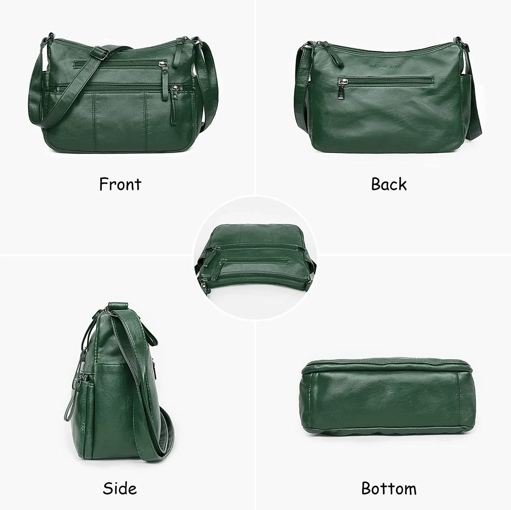 VOLGANIK ROCK Purses for Women Soft PU Leather Shoulder Bag Ladies Crossbody Purse and handbags Lightweight Pocketbook